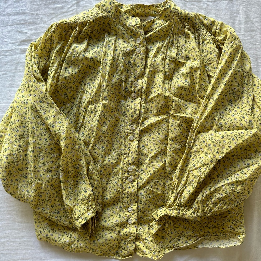 DOEN floral print button up blouse